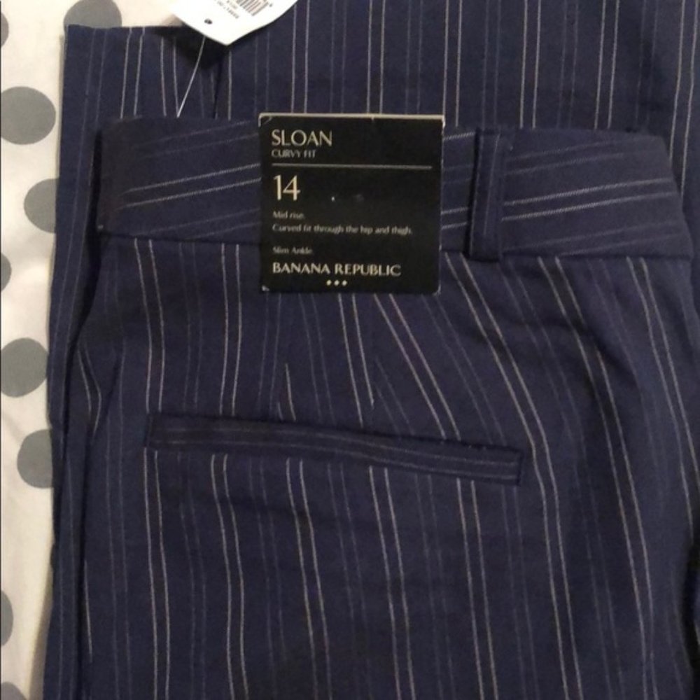 Banana Republic Curvy Fit Pinstripe Trousers